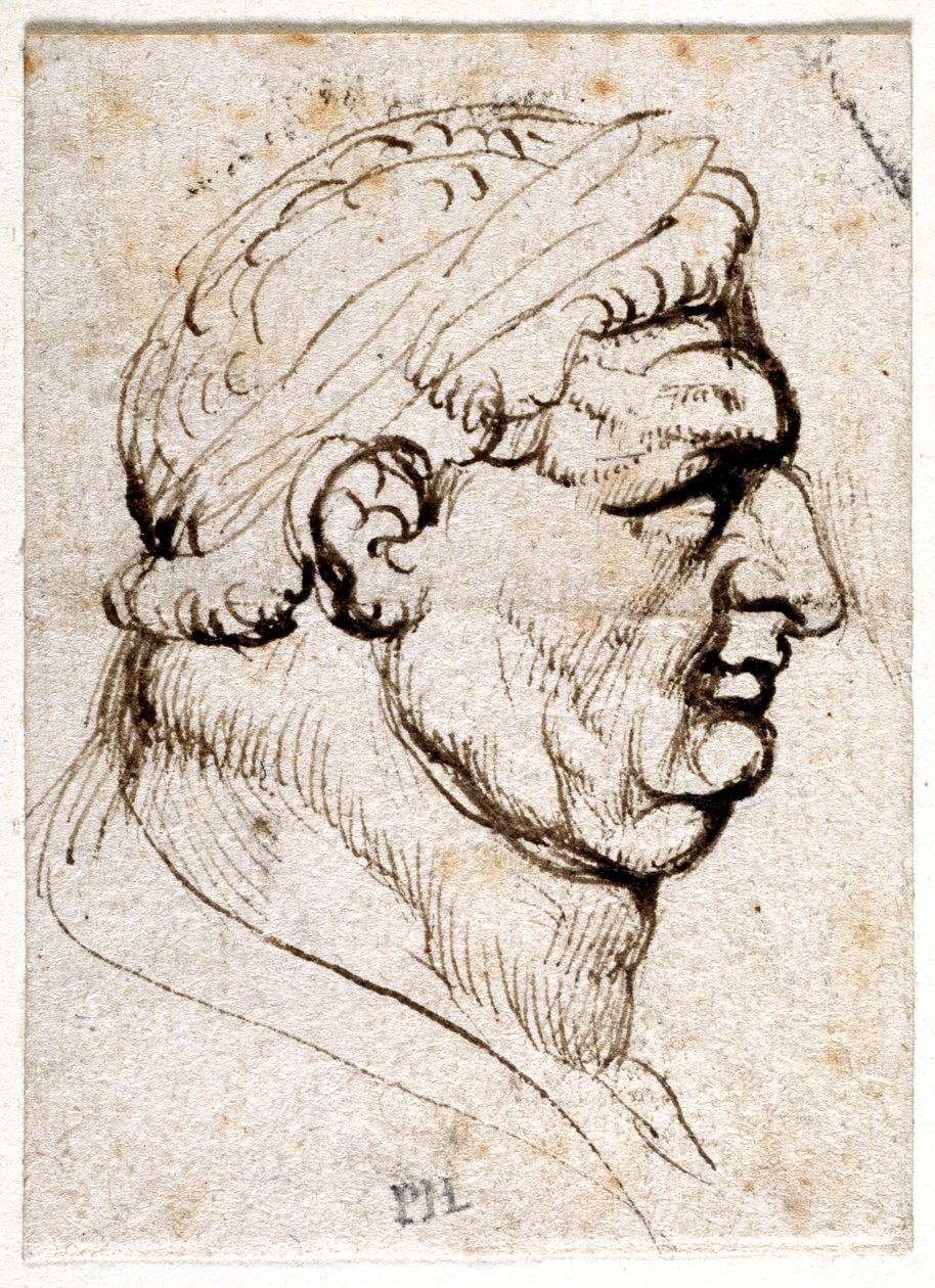 Vitellius, from ten drawings of eight of the first twelve Caesars, after Giovanni da Cavino