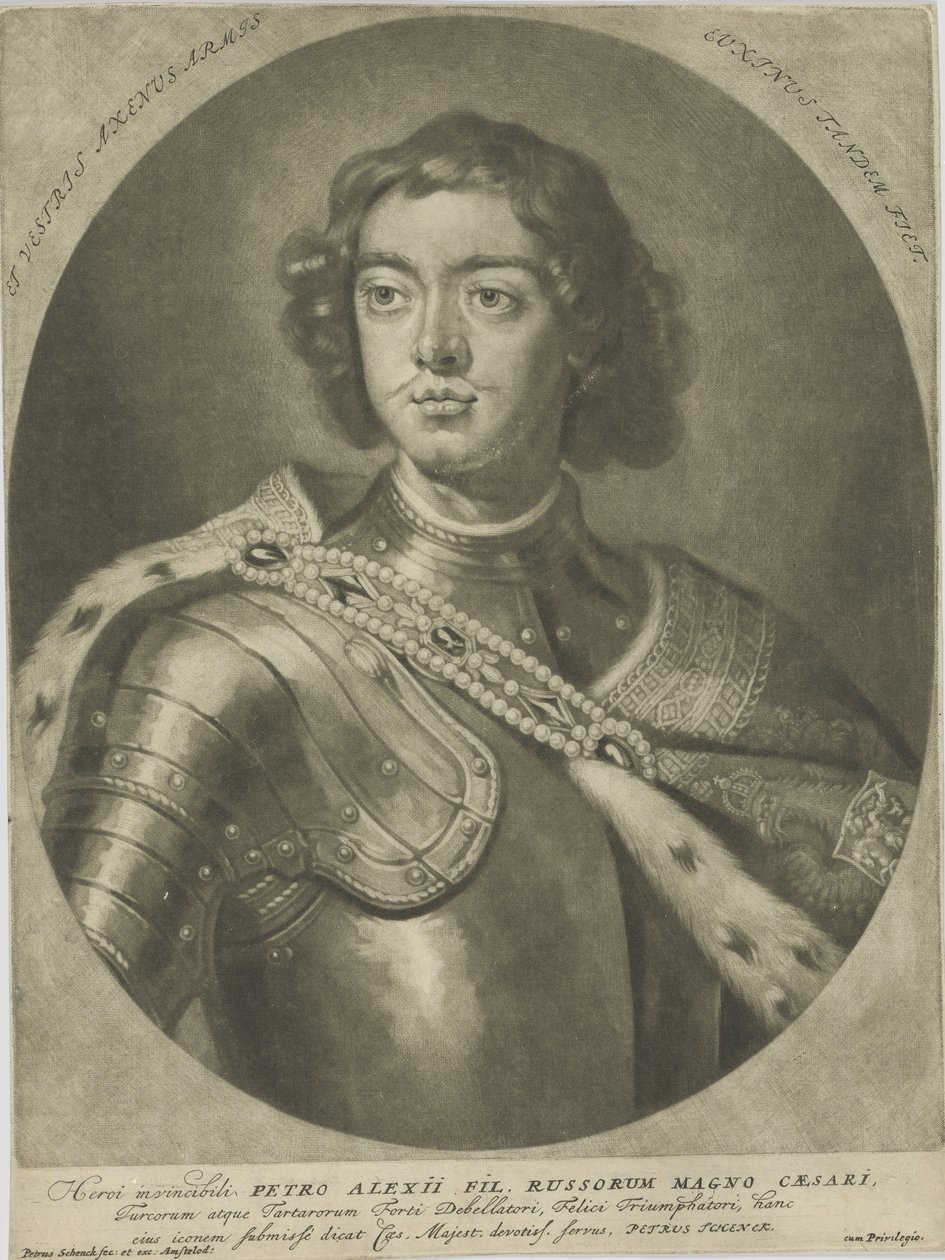 صورة للإمبراطور بطرس الأول 1672-1725 ، أم 1700. بواسطة بيتر شينك