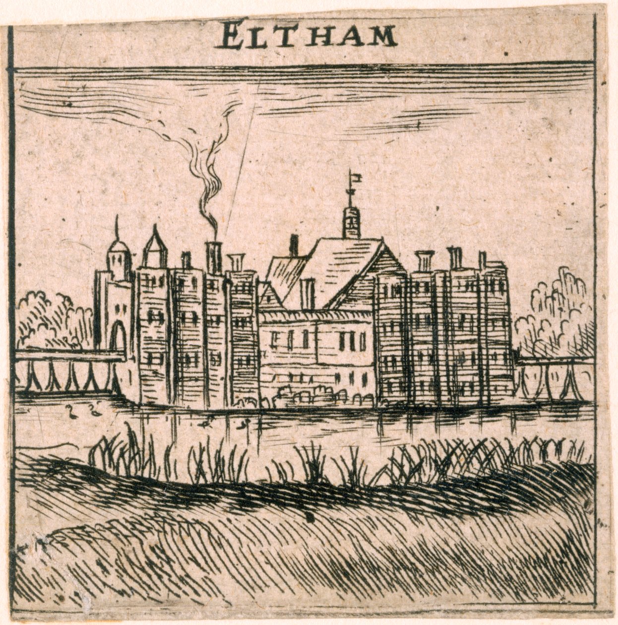 قصر الثام ، لندن ، c1653 بواسطة بيتر ستينت