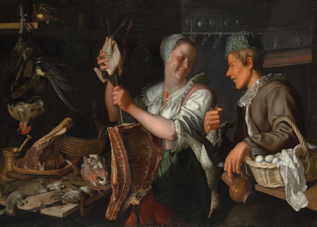 مشهد المطبخ ، 1620s. بواسطة بيتر وتويل