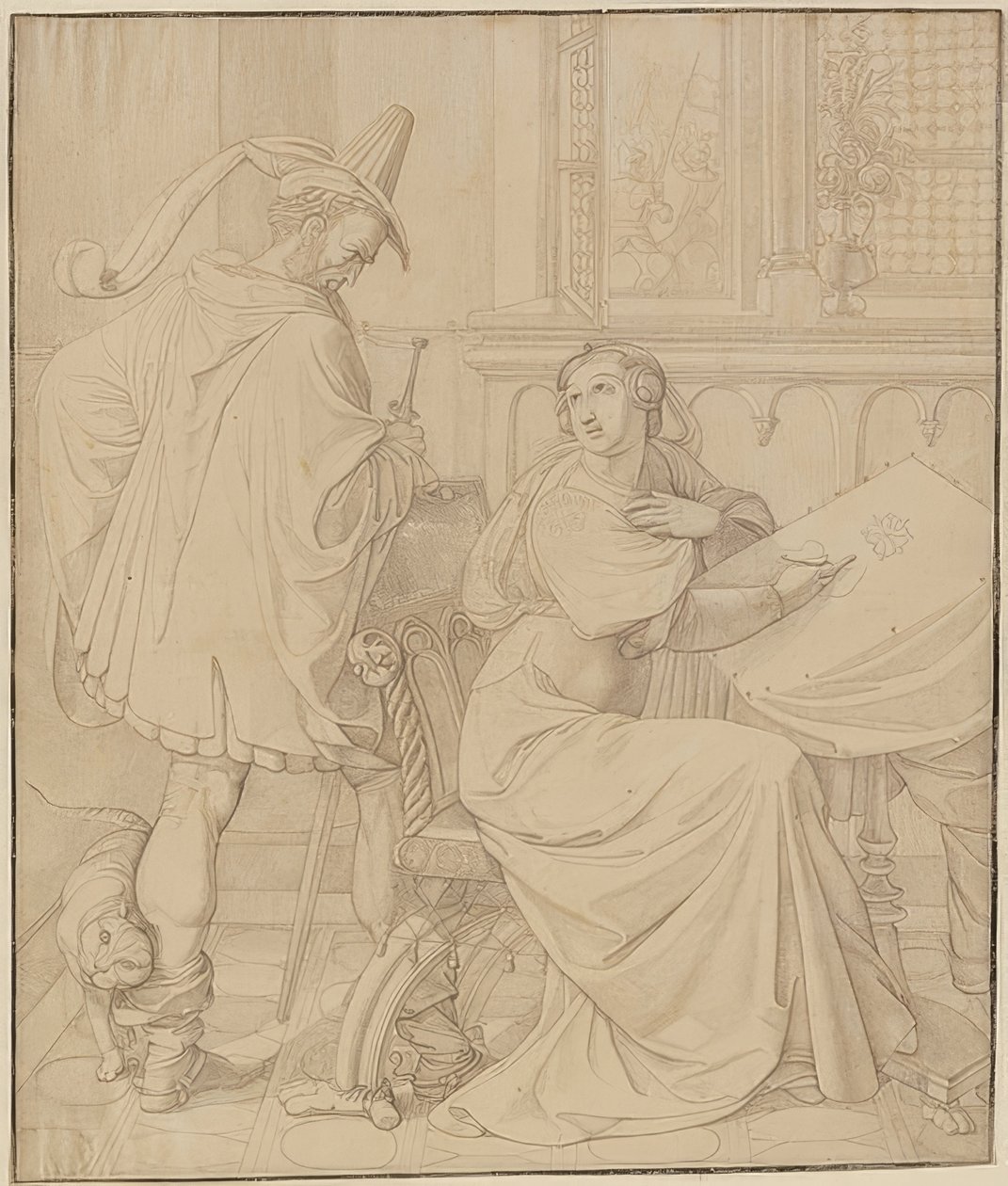 سبعة رسومات لل Nibelungs: 3. خيانة Hagen. 1812-17 بواسطة بيتر فون كورنيليوس