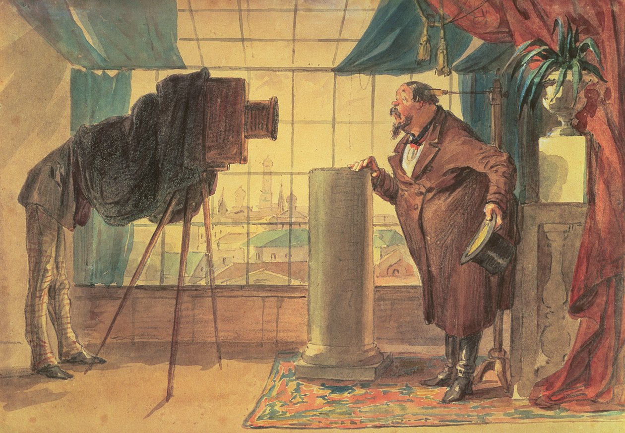 رجل أعمال في استوديو المصورين ، 1860 (مرحاض) بواسطة بيتر ميخائيلوفيتش شميلكوف
