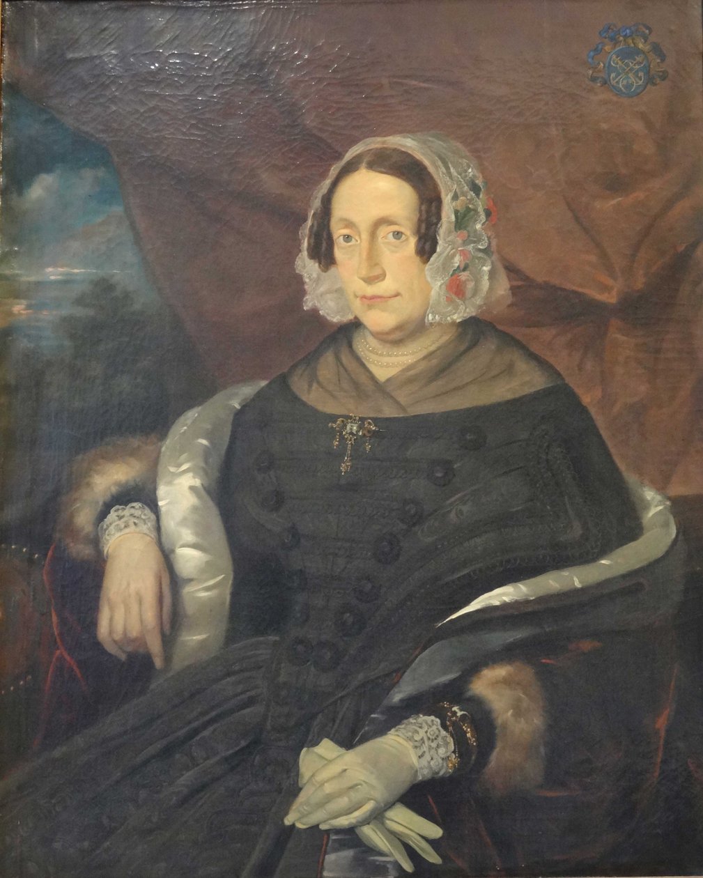أنطونيا ماريا إيمانز (1798-1865) زوجة نيكولاس إيزيندورن (1793-1867) بواسطة Petrus Theodorus van Wijngaerdt