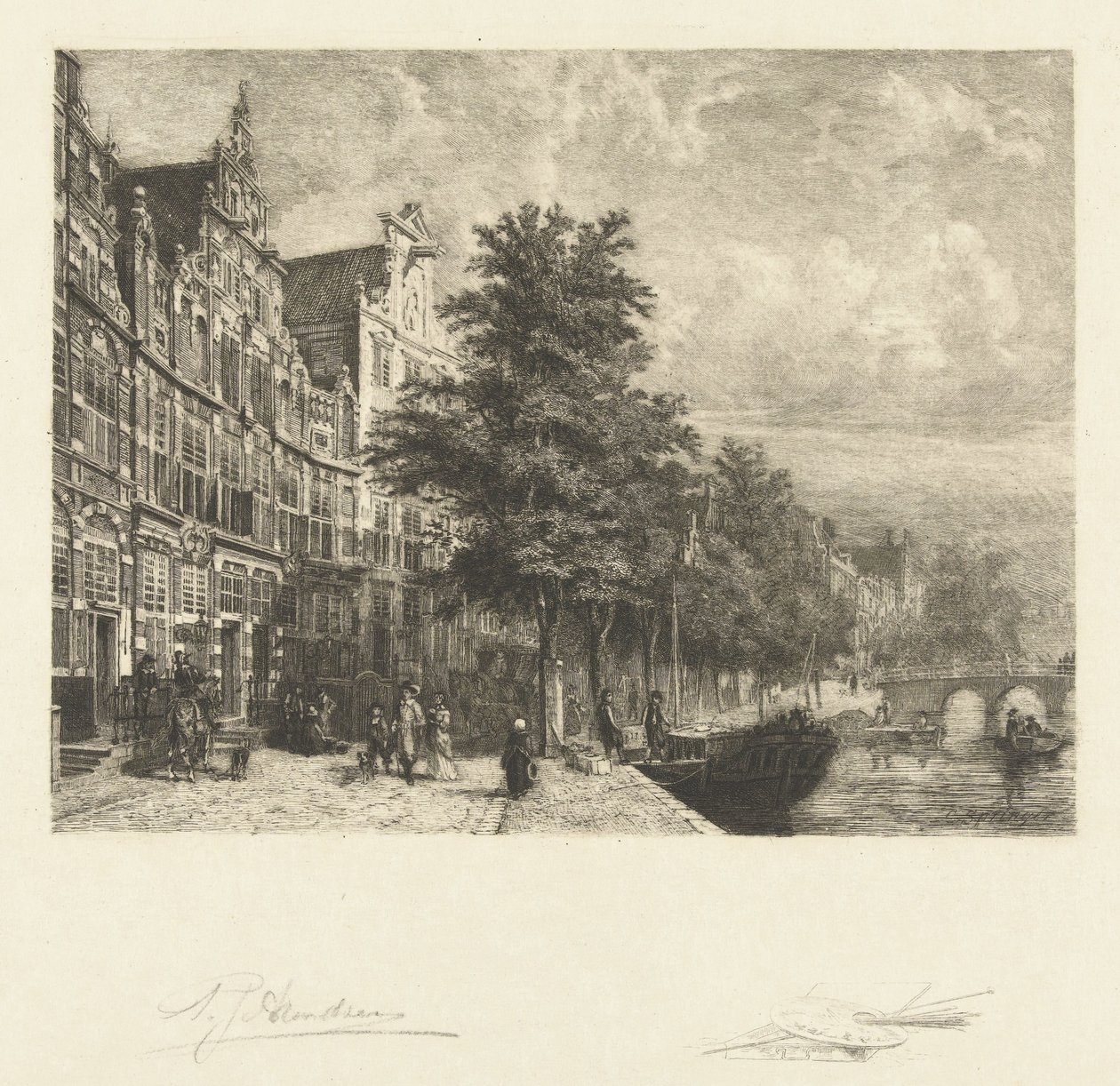 منظر من Herengracht بواسطة بيتر جوهانس أرندزين