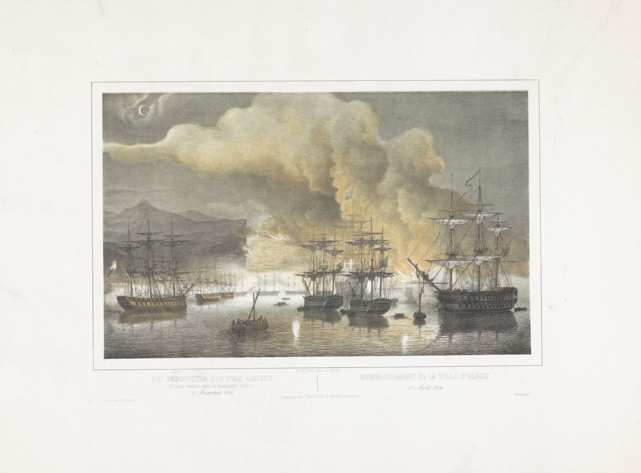 قصف الجزائر 1816 قصف مدينة الجزائر من قبل سرب أنجلو هولندي موحد 27 أغسطس 1816 / Bombardement de la ville d