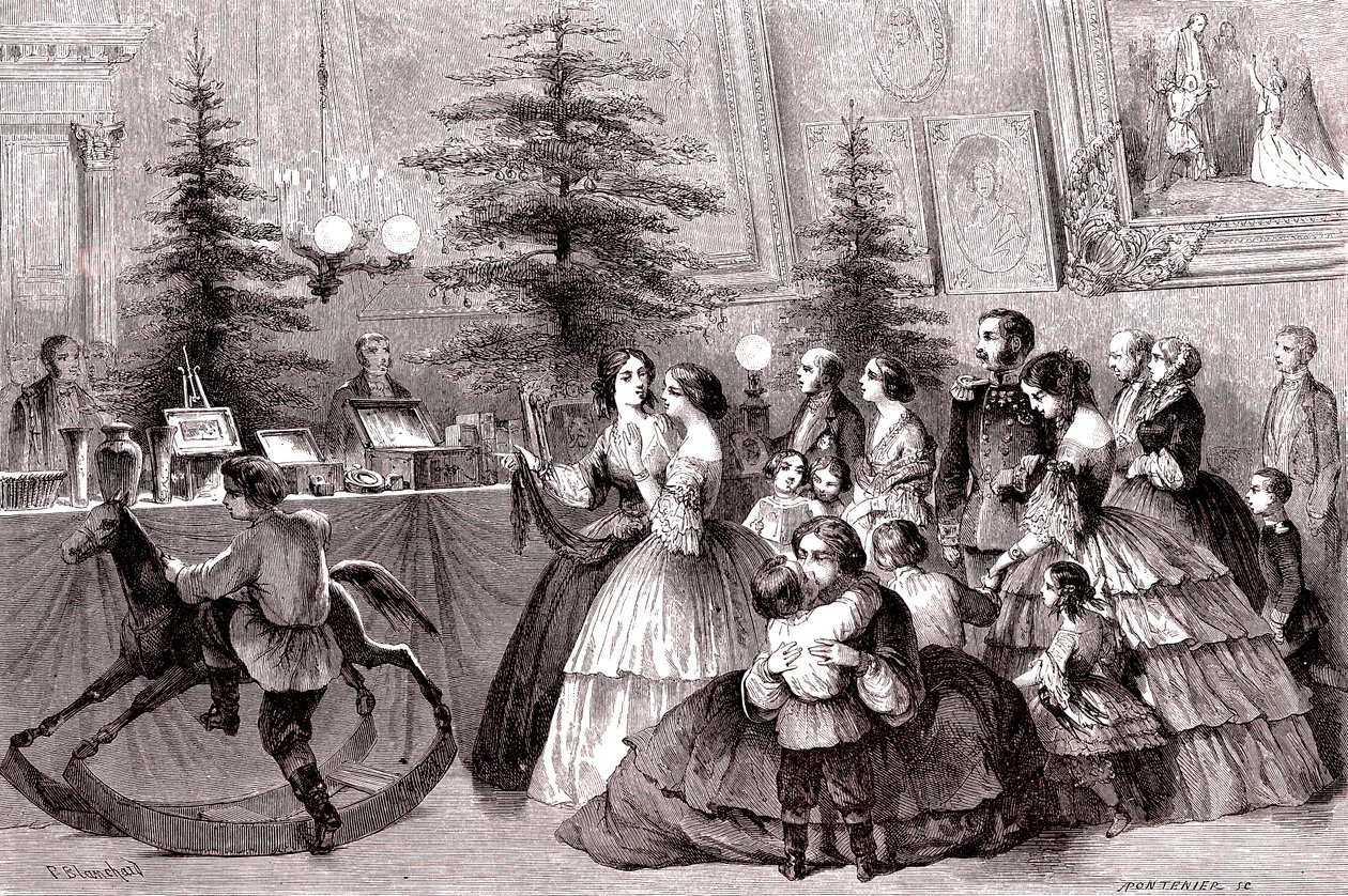 عيد الميلاد في سانت بطرسبرغ، روسيا. 1861 (نقش) بواسطة Pharamond Blanchard
