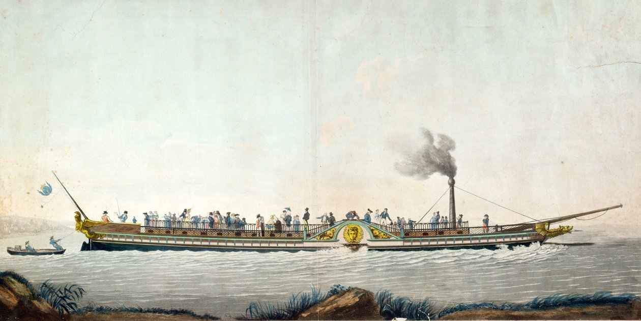 تشارلز فيليب ، أول سفينة بخارية انطلقت على نهر السين ، في 20 أغسطس 1816 بواسطة فيليبيرت لويس ديبوكورت