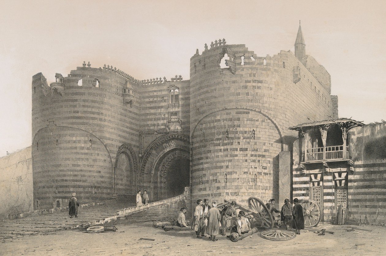 بوابة قلعة صلاح الدين الأيوبي بواسطة Philibert Joseph Girault de Prangey