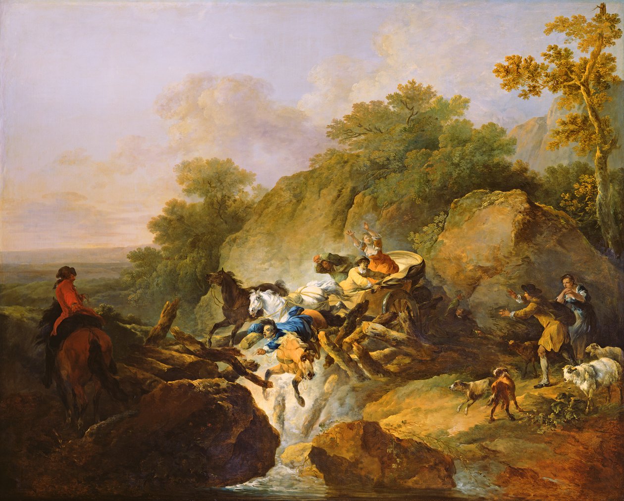 تمزق جسر خشبي ، ج .1770 بواسطة فيليب جاك دو لوبيرج