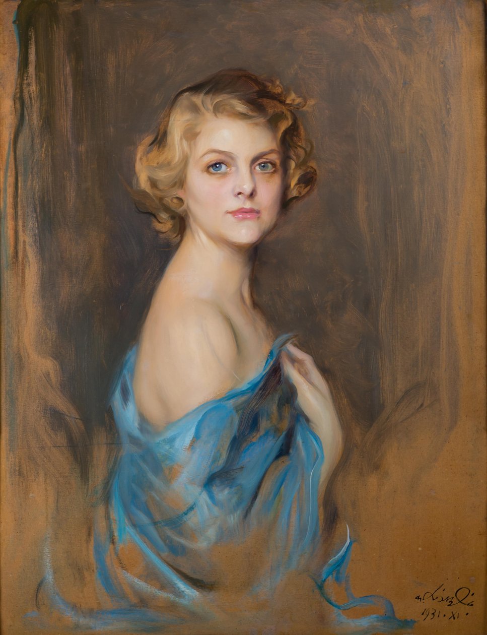 صورة للسيدة ثيودور ب. جروسفينور (née Anita Strawbridge، 1901-1987) بواسطة فيليب دي لازلو