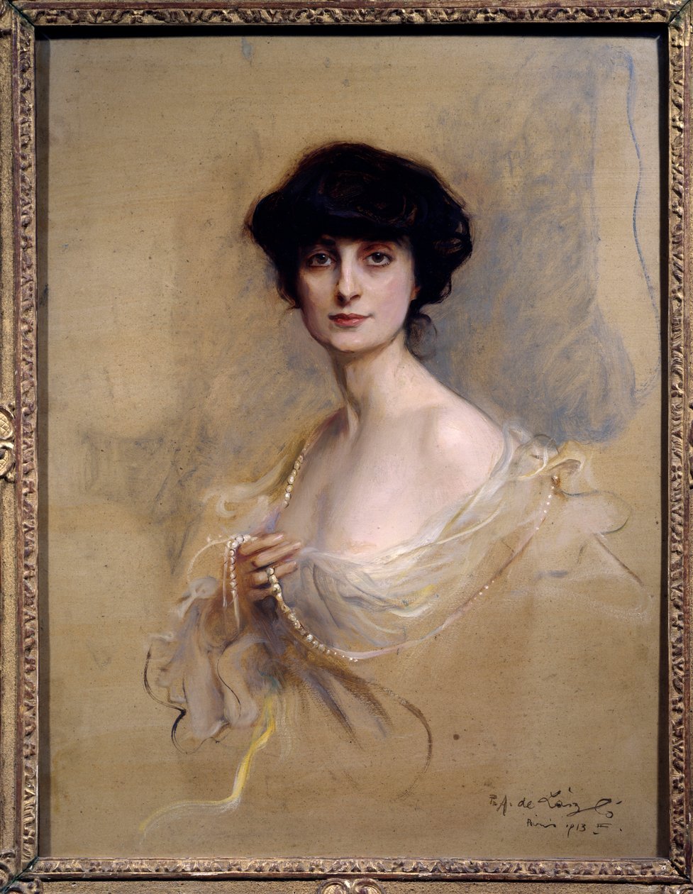 صورة آنا دي برانكوفان الكونتيسة ماتيو دي نويليز (1876-1933) آنا دي نويلز هي امرأة فرنسية من الحروف. لوحة لفيليب أليكسيس دي لازلو (1869-1937) 1913 باريس ، متحف أورسيه. بواسطة فيليب أليكسيوس دي لازلو