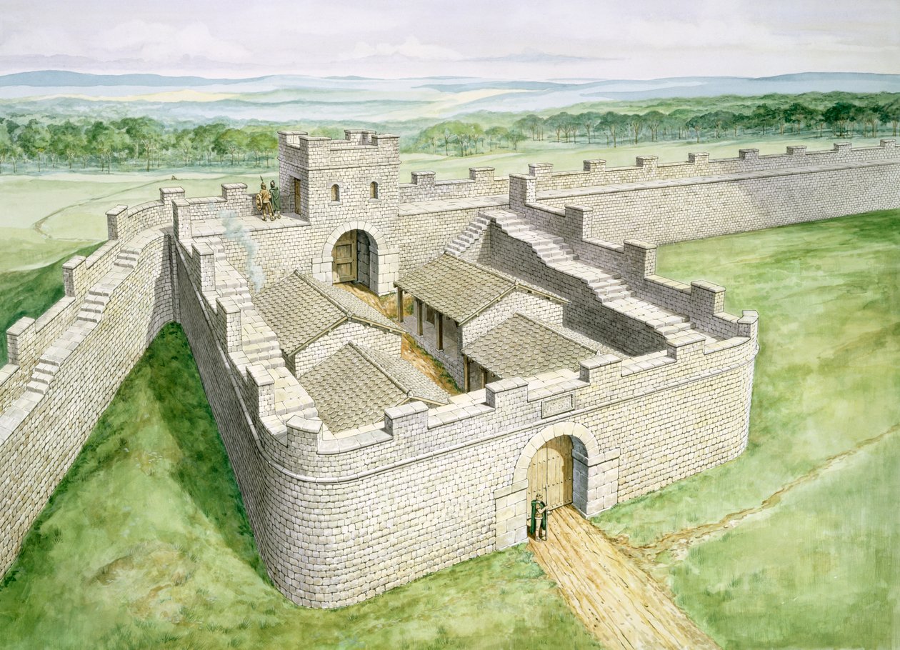 جدار هادريان Cawfields Milecastle ، القرن الثاني ، 1990-2010 بواسطة فيليب كورك