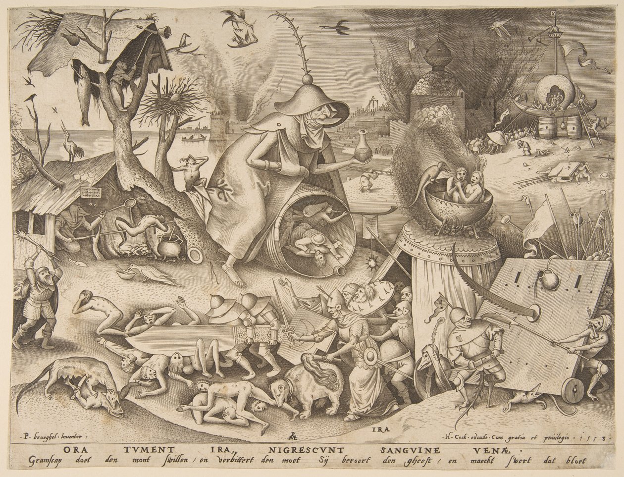 أنغر إيرا ، من سلسلة The Seven Deadly Sins ، 1558. بواسطة فيليب جالي