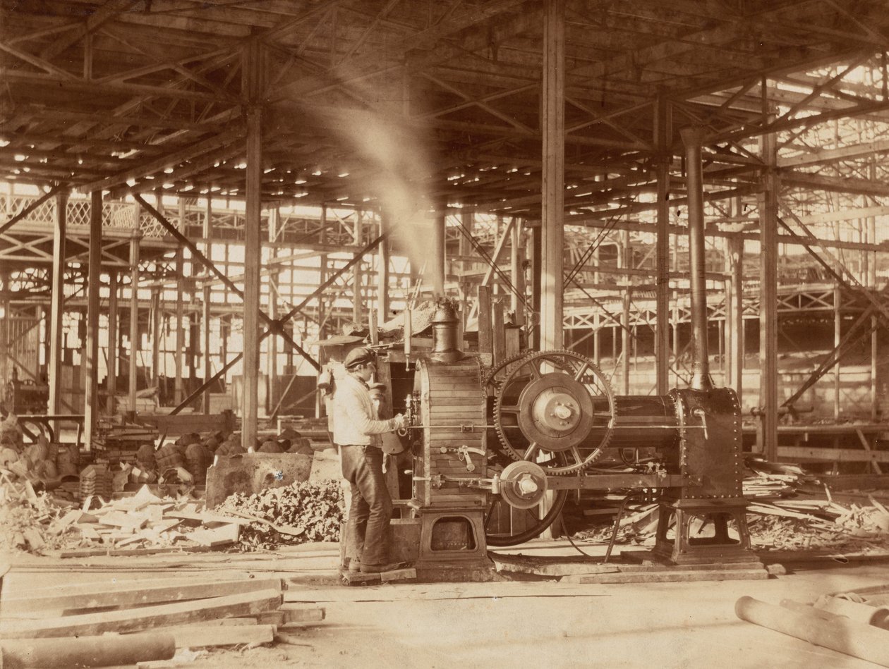محرك بخاري بالقرب من جراند ترانسبت ، كريستال بالاس ، 1851. بواسطة فيليب هنري ديلاموت