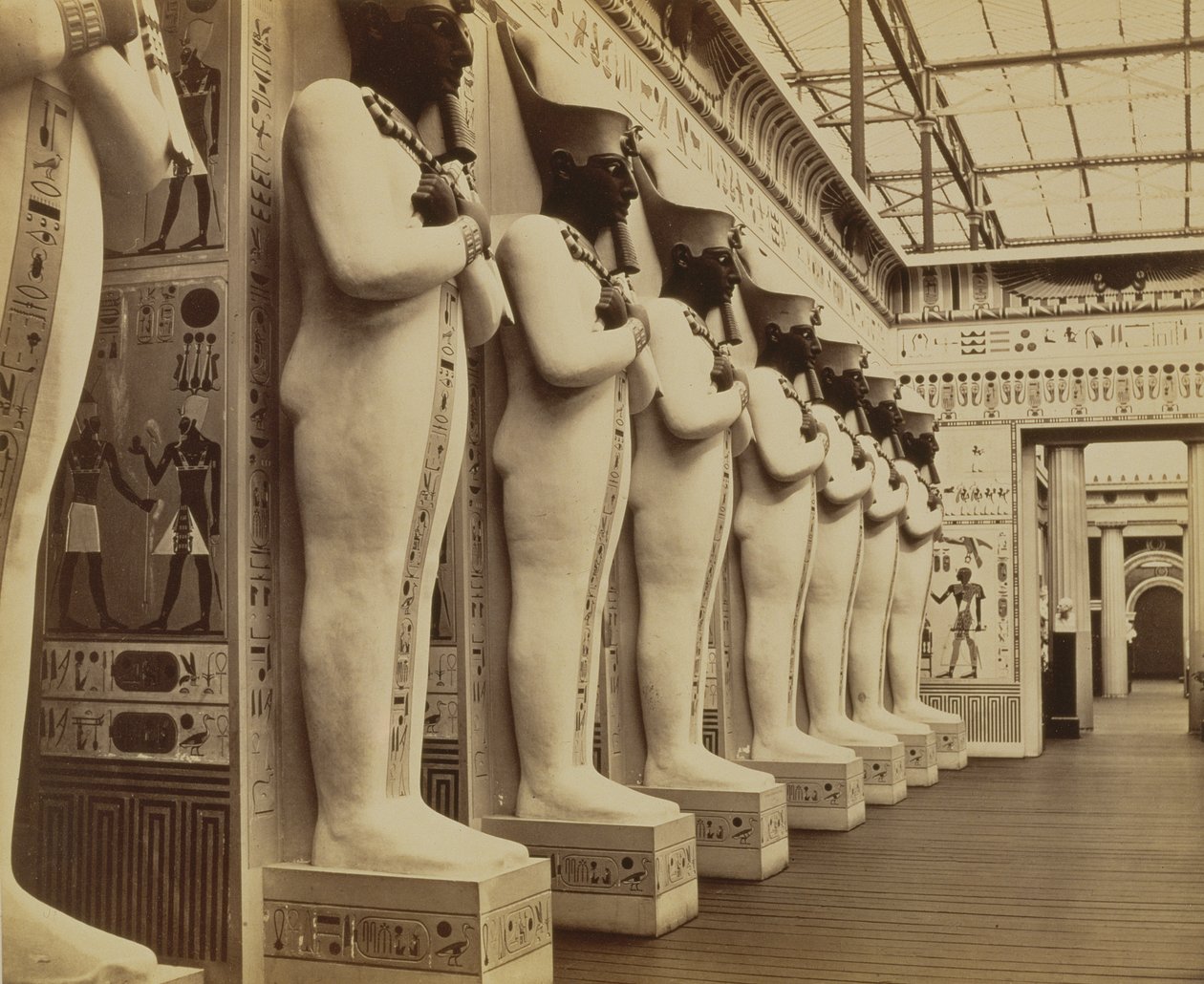 بلاط مصر وواجهة قاعة الكولوسي ، كريستال بالاس ، سيدنهام ، 1854 بواسطة فيليب هنري ديلاموت