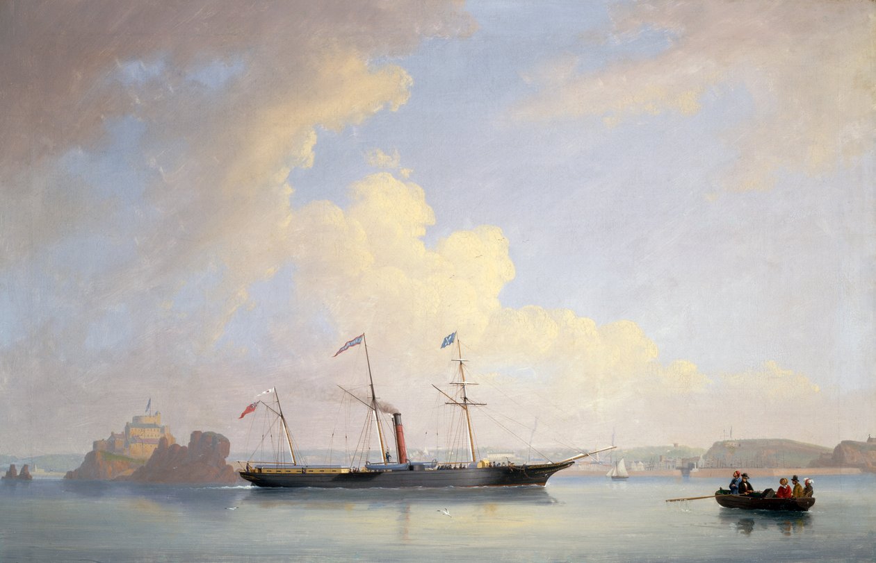 The Screw Steamer Lady Bird قبالة قلعة إليزابيث ، جيرسي بواسطة فيليب جون (بعد) اوليس