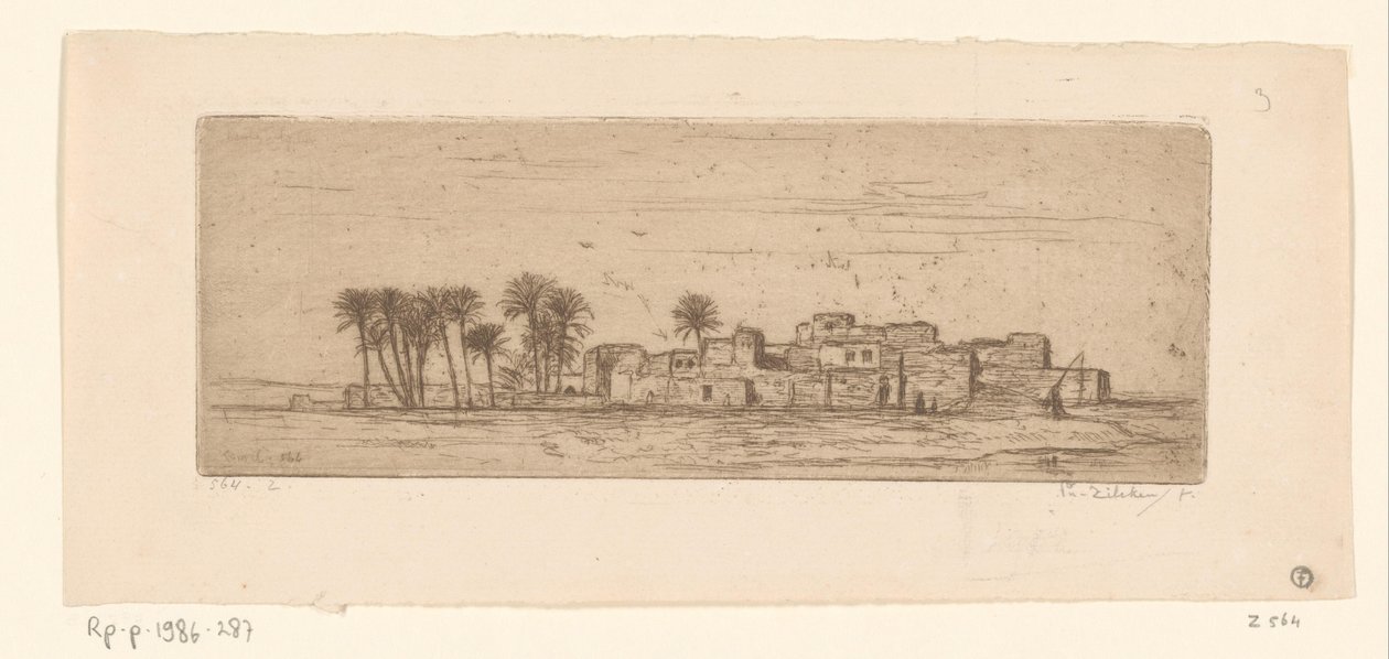 Gezicht op Côm Al-Akhdar Vue de Côm Al-Akhdar (original title) بواسطة فيليب زيلكن (بتوقيع الفنان)