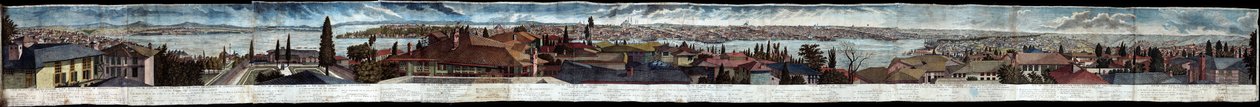 بانوراما القسطنطينية كما ينظر إليها من القصر السويدي عام 1740 بواسطة فيليب فرديناند من Gudenus