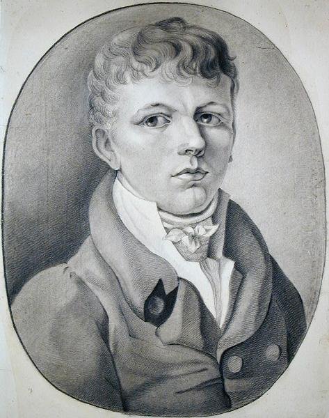 صورة لجوستاف رونج ، 1799 (طباشير أسود على ورق) بواسطة فيليب أوتو رونج
