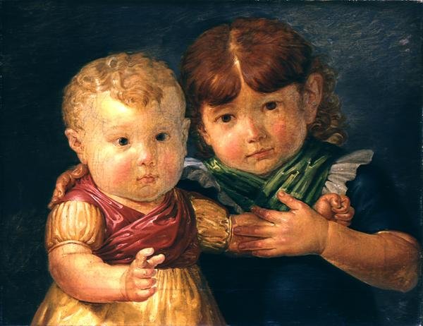 The Artists Children، Maria Dorothea and Otto Sigismund Runge، 1809 بواسطة فيليب أوتو رونج