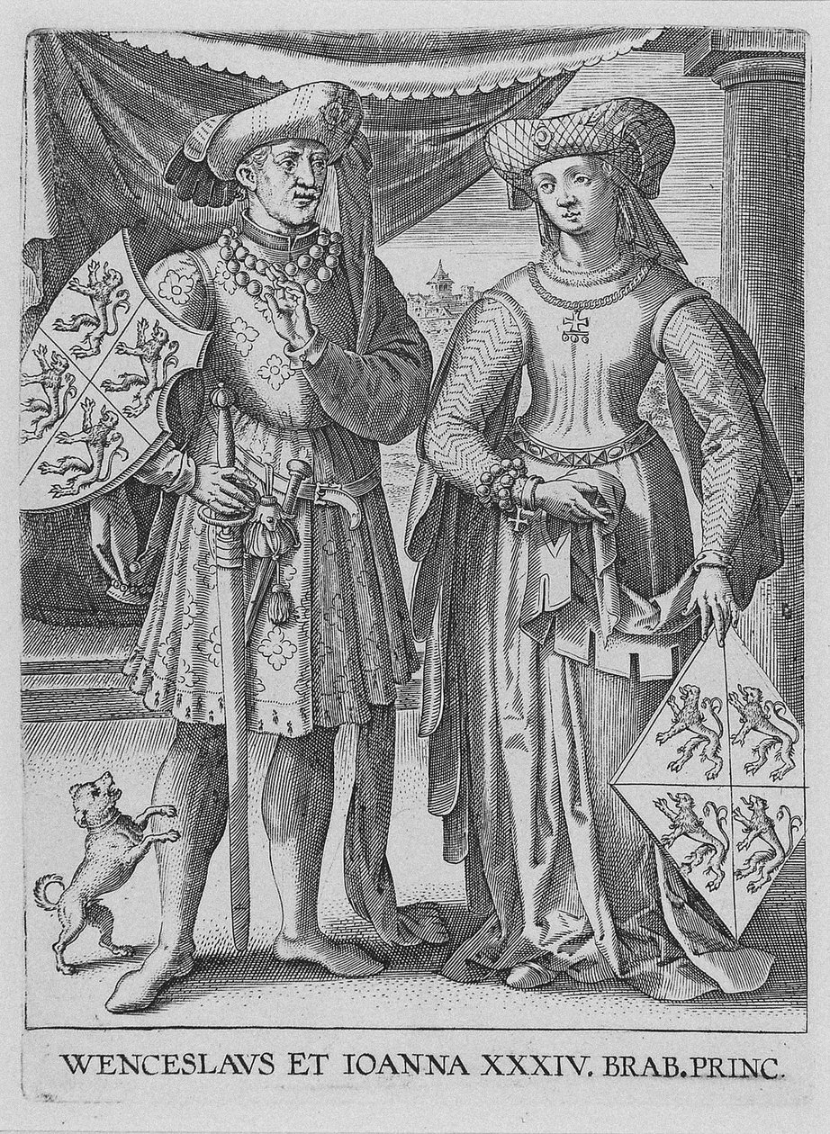 Wenceslaus I ، دوق لوكسمبورغ وجوانا ، دوقة برابانت ، كاليفورنيا. 1600 بواسطة فيليب جالي
