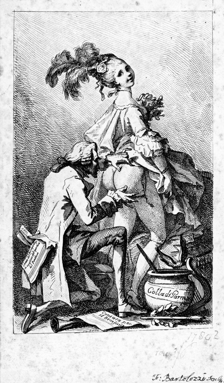 غراء بارما ، طبع بواسطة فرانشيسكو بارتولوزي ، ج .1775 بواسطة فيليب جاك دو لوبيرج