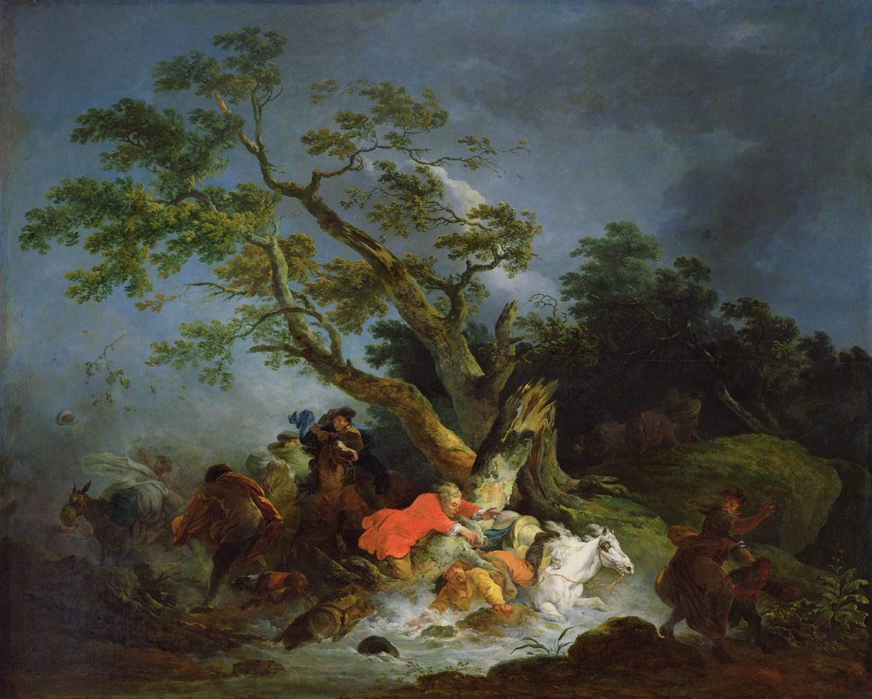 المسافرون تم القبض عليهم في عاصفة ، ج .1770 بواسطة فيليب جاك دو لوبيرج