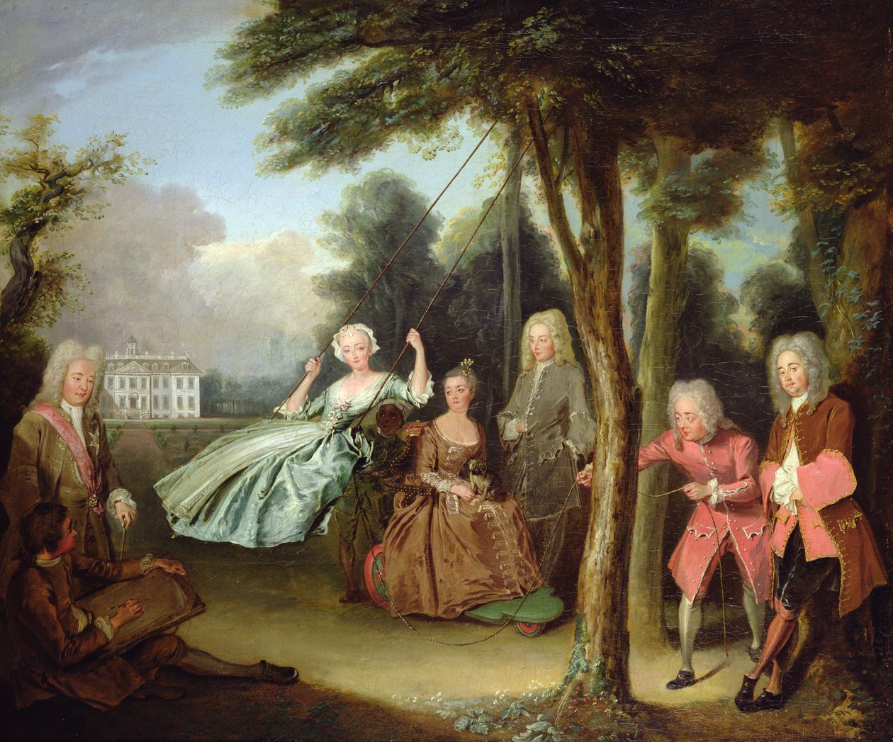 الفيكونت تيركونيل مع عائلته c.1725-6 بواسطة فيليب ميرسير