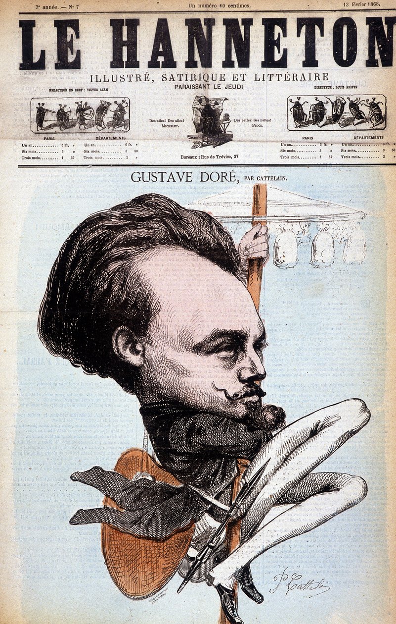 جوستاف دوريه. رسام ورسام فرنسي (1832 إلى 1883). كارتون كاتلين. هانيتون 1868. بواسطة فيليب أوغست كاتلين