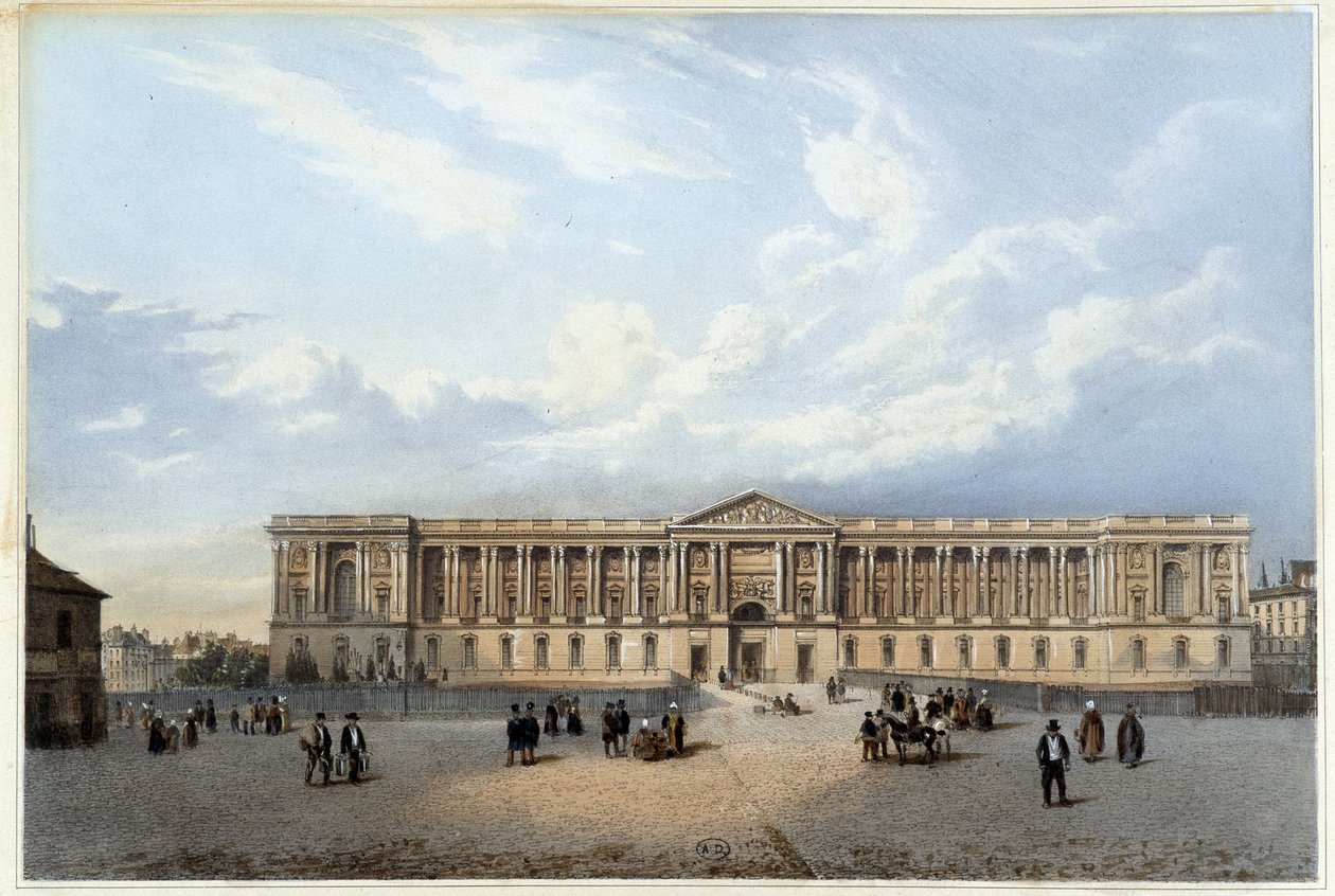 Colonnade du louvre - في "" Walk in Paris ومحيطها "" ، من تصميم Jacottet and Benoist ، ج. 1840 بواسطة فيليب بينويست