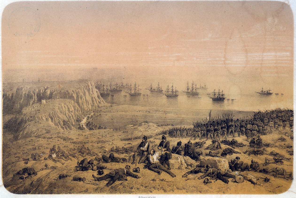 حرب القرم (1853-1856): معركة ألما في 20/09/1854. توضيح بواسطة فيليب بينويست