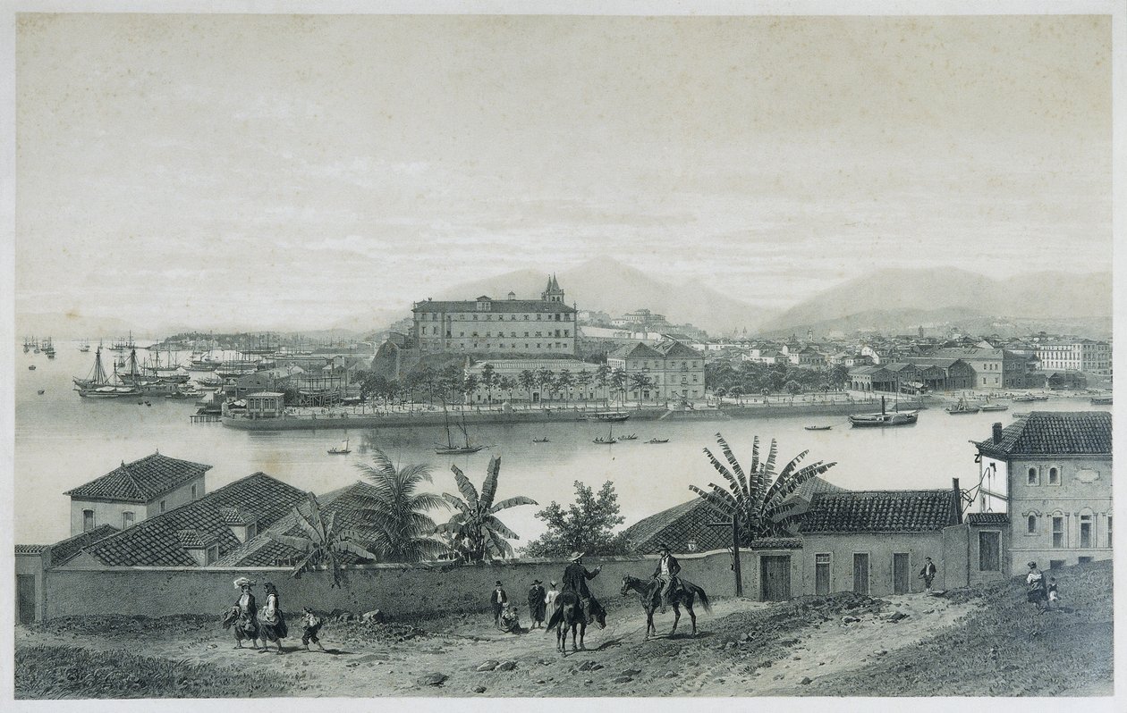 تسعة مناظر بانورامية لريو دي جانيرو: Da Ilha das Cobras ، 1862 بواسطة فيليب بينويست