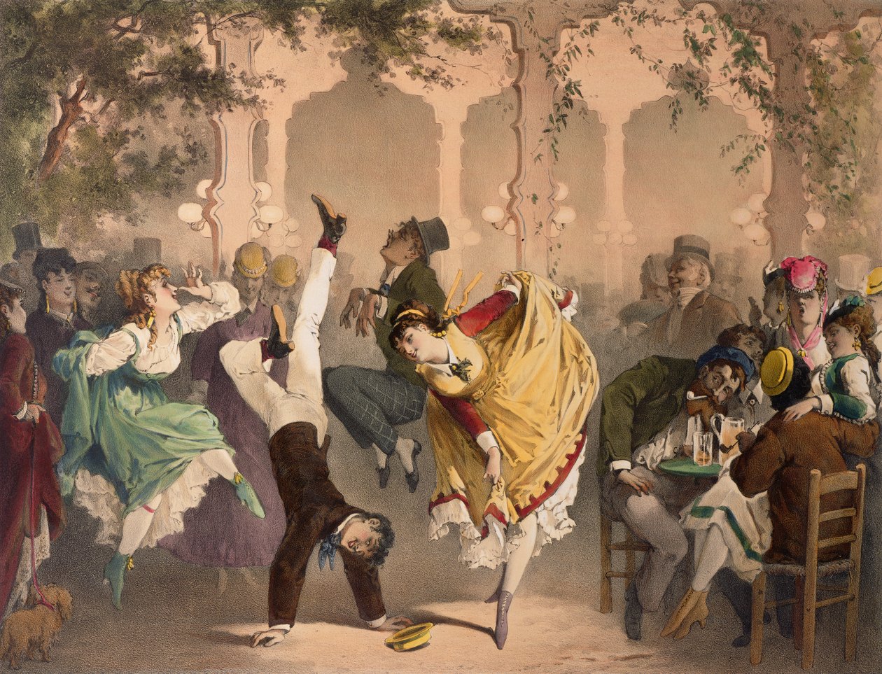 Le Quadrille a Bullier (حجر ملون) بواسطة فيليب جاك ليندر