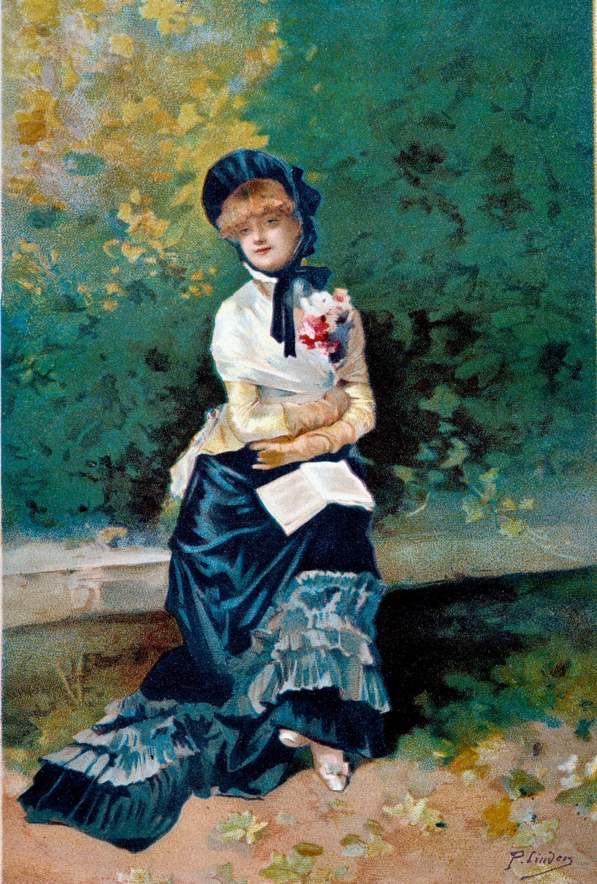 L'expectation Lithograph بقلم فيليب جاك ليندر (1835-؟) بواسطة فيليب جاك ليندر