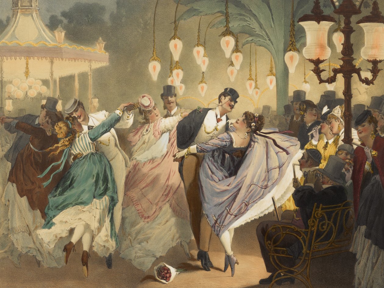 متحف الآداب في العمل: La valse à Mabille ، محفور من قبل Gustave Barry بواسطة فيليب جاك ليندر