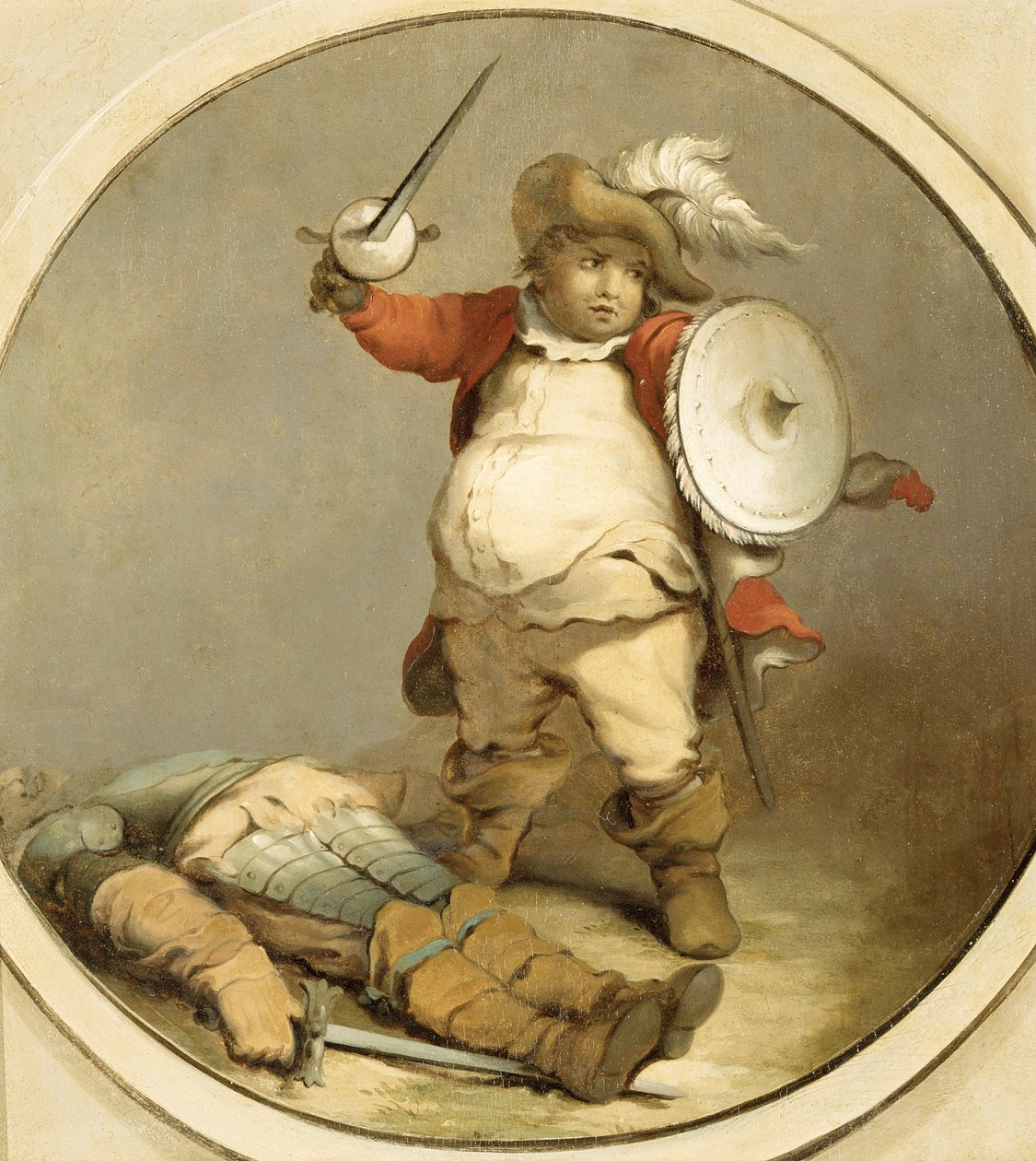 Falstaff مع جسد Hotspur ، c.1786 (زيت على ورق) بواسطة فيليب جاك دو لوبيرج