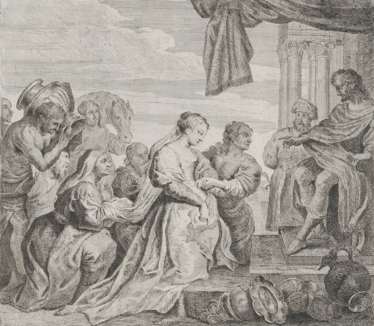سليمان وملكة سبأ ، 1784. بواسطة فيليب لامبرت جوزيف سبرويت
