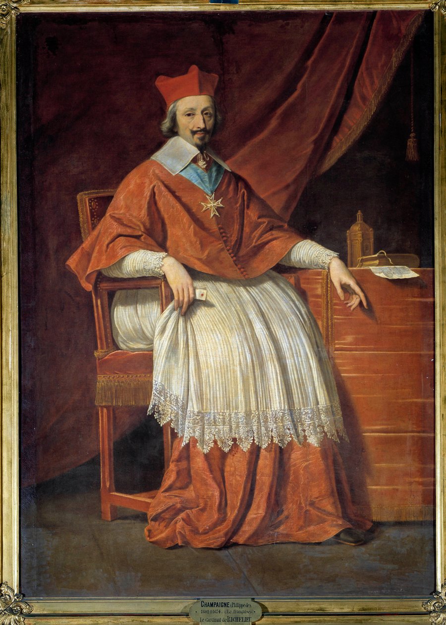 صورة بالحجم الكامل للكاردينال ريشيليو (1585-1642) لوحة لفيليب دي شامبين (1602-1674) بواسطة فيليب دي شامبين