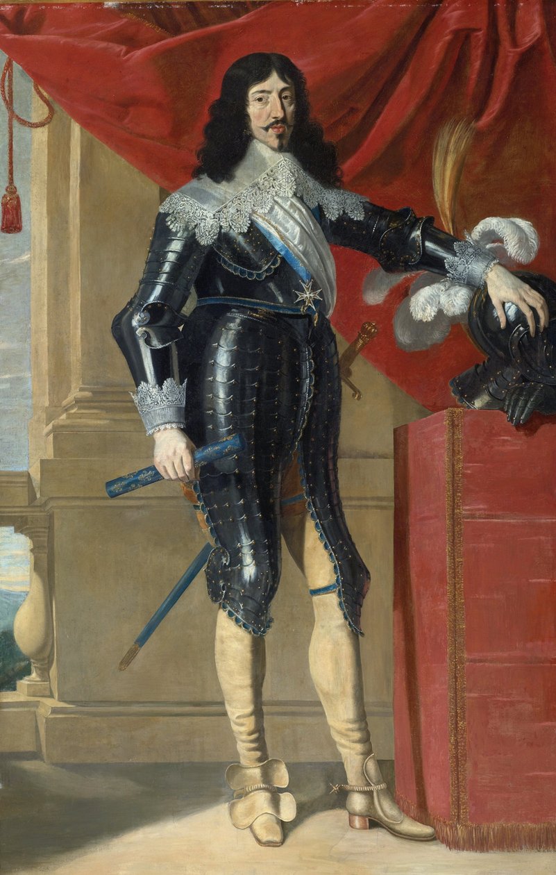 صورة لويس الثالث عشر ملك فرنسا (1601-1643) بار شامبين ، فيليب ، دي (1602-1674) ، النصف الأول من القرن السابع عشر. - زيت على قماش ، 209.5 × 136 - مجموعة خاصة بواسطة فيليب دي شامبين