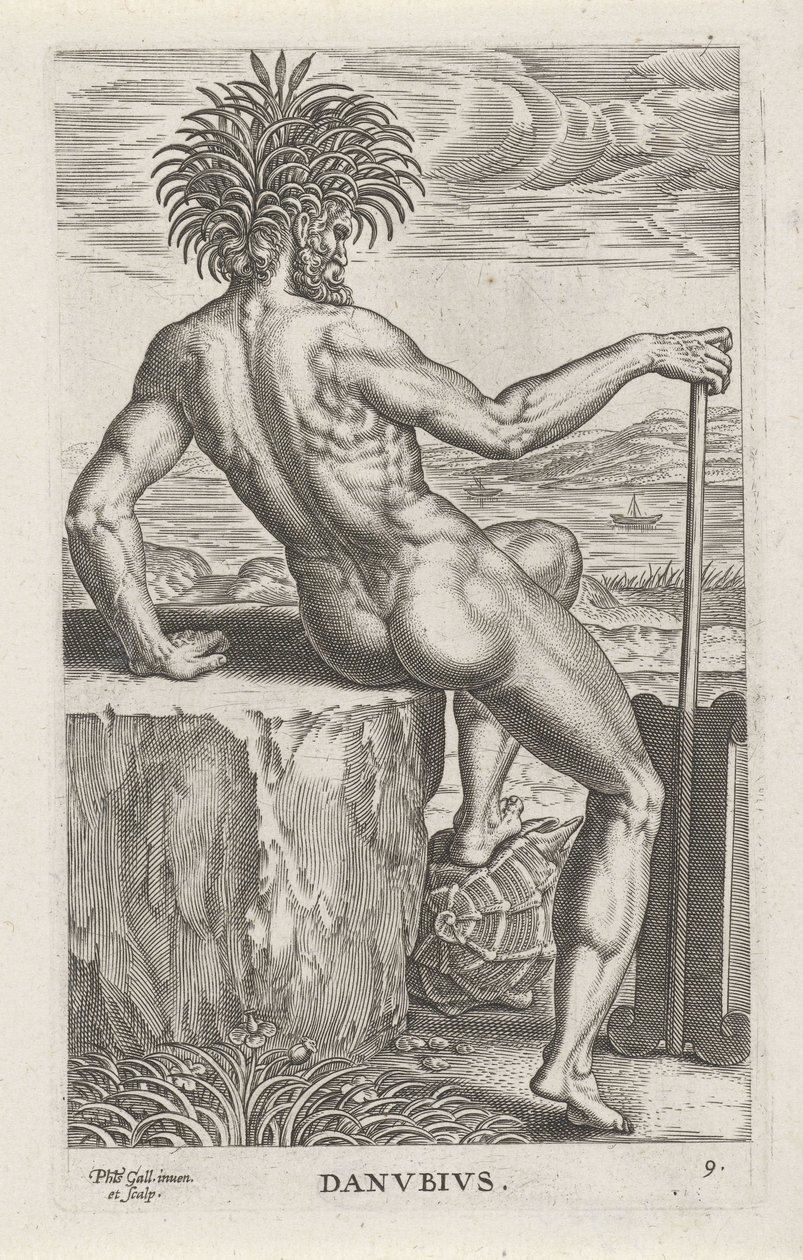 Riviergod Danubius Danvbivs (العنوان على الكائن) Rivier-en zeegoden (عنوان السلسلة) الصور الأنيقة لآلهة البحر من Amnicus (عنوان السلسلة) بواسطة فيليبس جالي