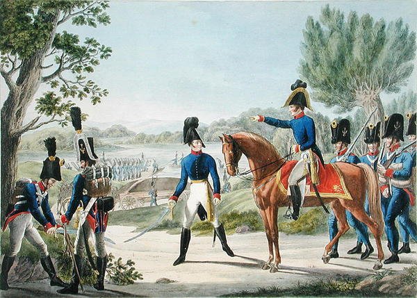 الإمبراطورية الملكية النمساوية الجديدة Pontonniers بعد حروب نابليون ، حوالي 1820 (لون ليثو) بواسطة فيليب فون (بعد) ستوبنراوخ