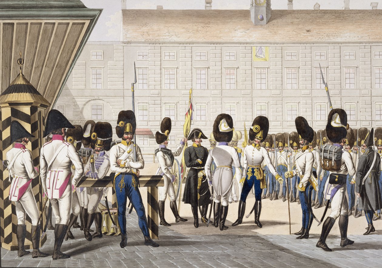 الإمبراطورية الملكية النمساوية الجديدة Grenadiers بعد الحروب النابليونية ، c.1820 بواسطة فيليب فون ستوبنراوخ