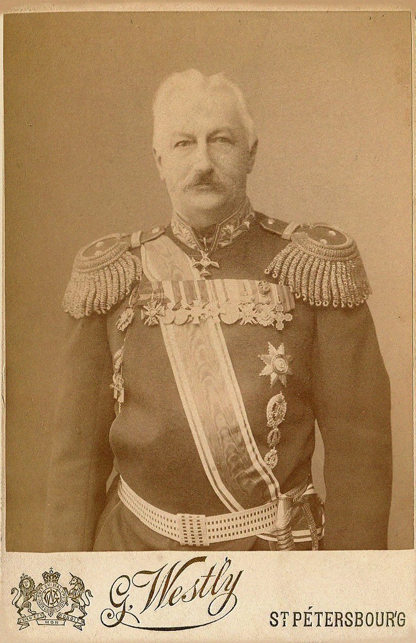 الجنرال كونستانتين بافلوفيتش بريزبيانو 1840-1905. بواسطة استوديو الصور E. Westly and Co.