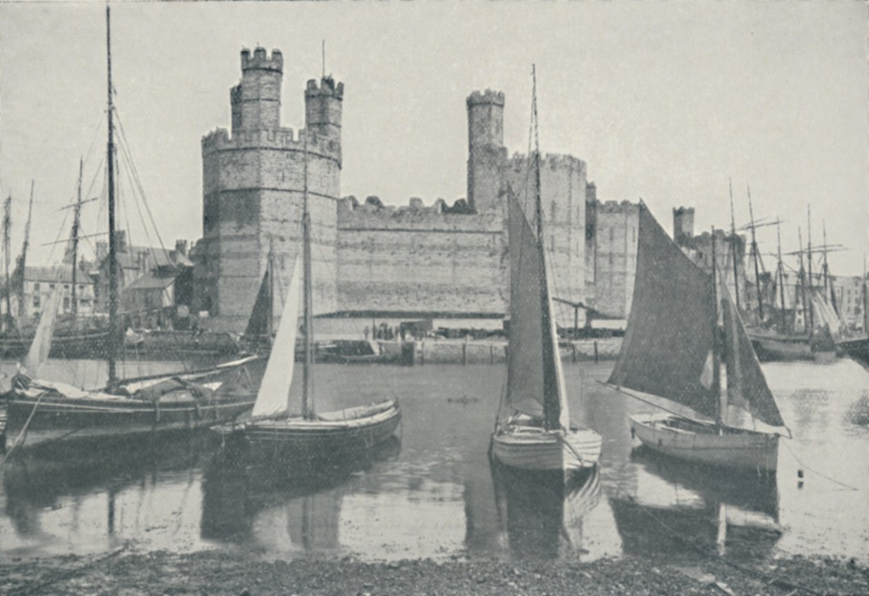 قلعة كارنارفون ، 1910 بواسطة شركة الفوتوكروم المحدودة في لندن