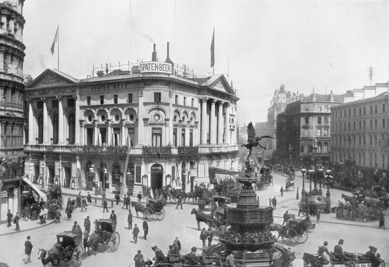 سيرك بيكاديللي ، وستمنستر ، لندن ، c1910 1911 بواسطة شركة الفوتوكروم المحدودة في لندن