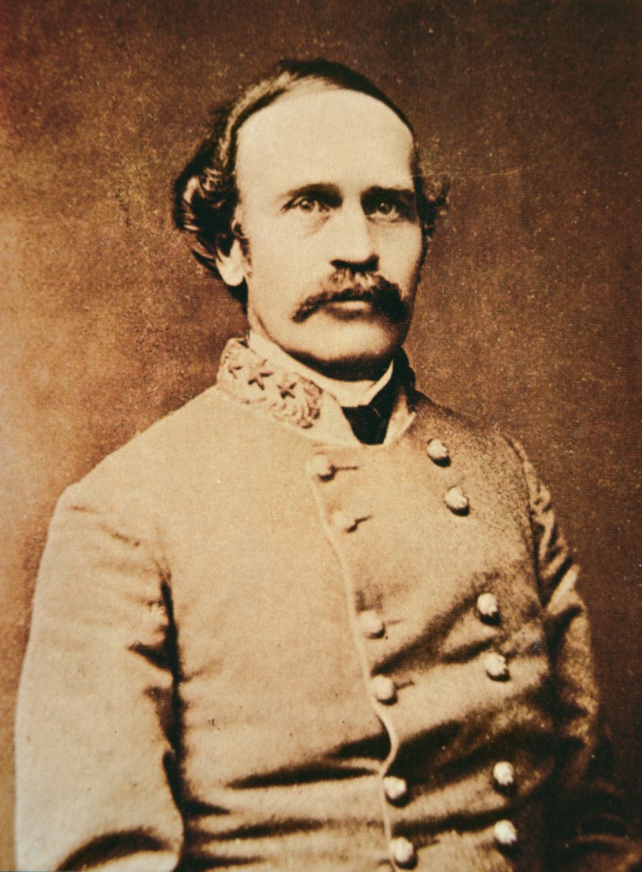 Portrait of Bushrod Johnson (b/w photo) بواسطة المصور أمريكي