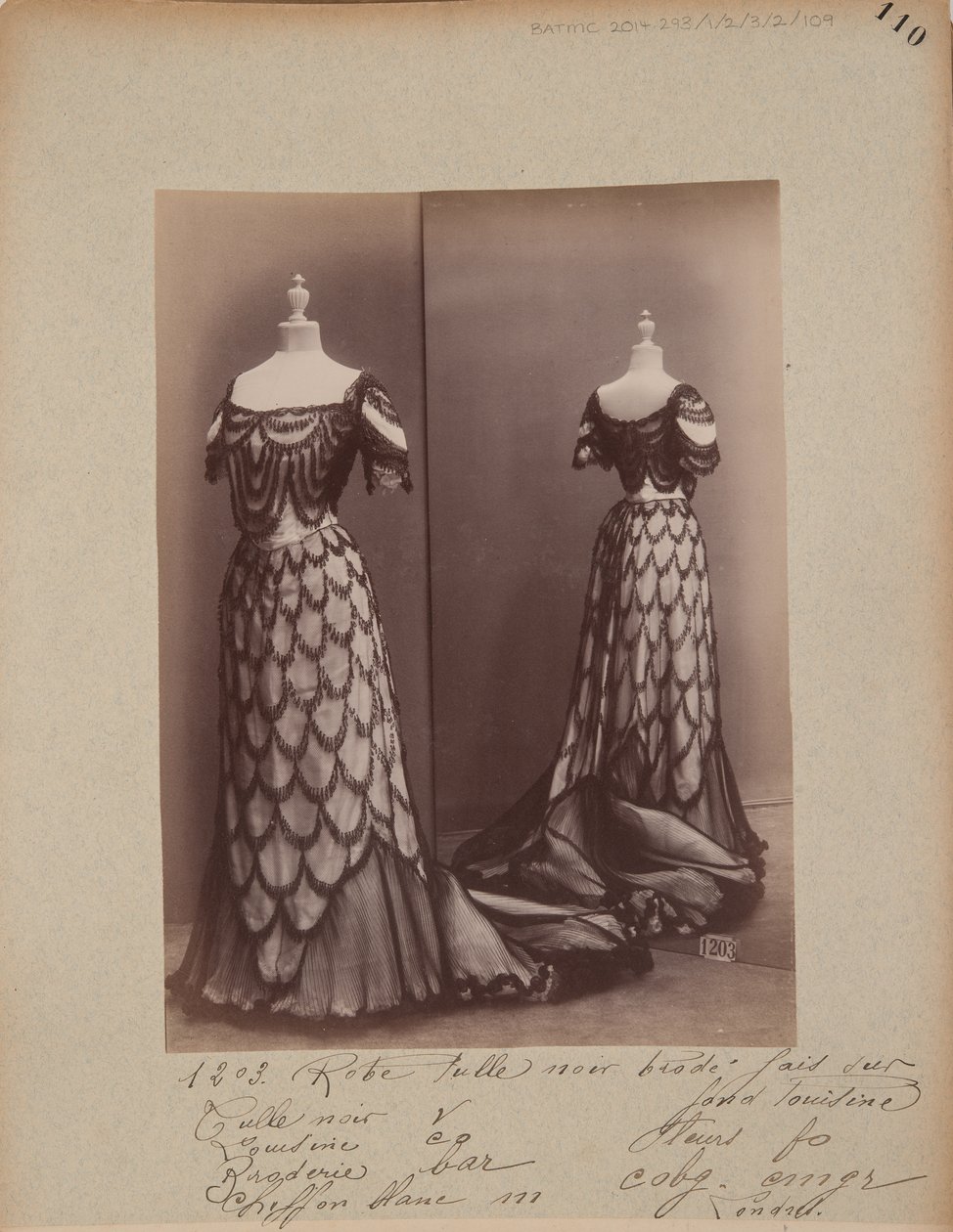 Album Page: House of Worth, Ball Gown بواسطة مصور فوتوغرافي فرنسي