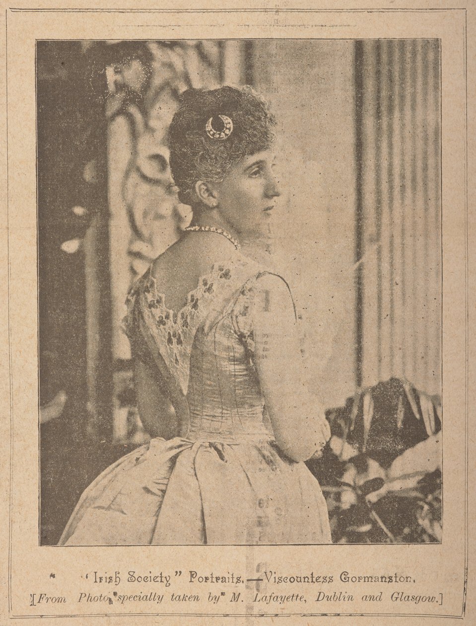 Viscountess Gormanston ، "المجتمع الأيرلندي" [مجلة] المجلد. السابع رقم 353 أكتوبر 13 1894 (الصحف) بواسطة المصور الأيرلندي