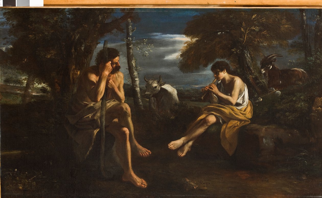 عطارد يضع أرجوس للنوم ، c.1645-55 بواسطة بيير فرانشيسكو مولا