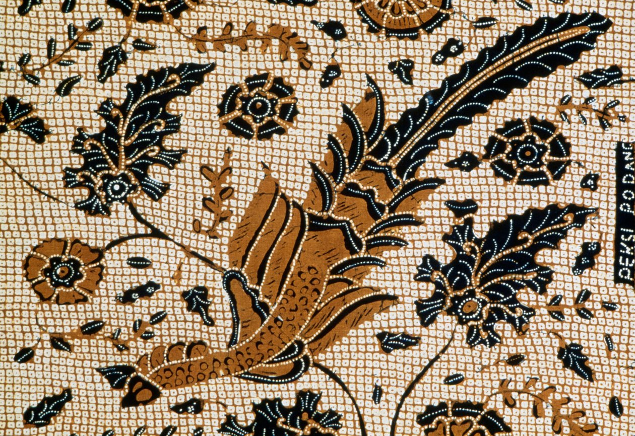Batik with traditional design called peksi podang, Surakarta, Java, Indonesia, Detail بواسطة بليز نيكولا لو سوير